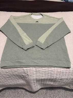 adidas Men's Crewneck Sweater in Sage Green and Light Sage